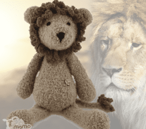 Lew przytulanka z wełny alpaki