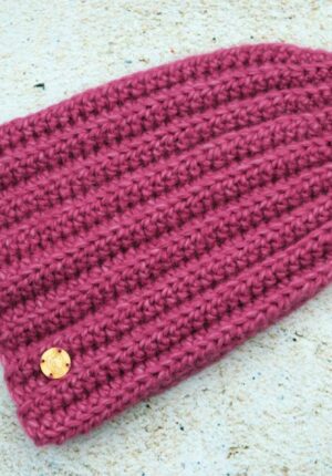 Wrzosowa czapka beanie z alpaki