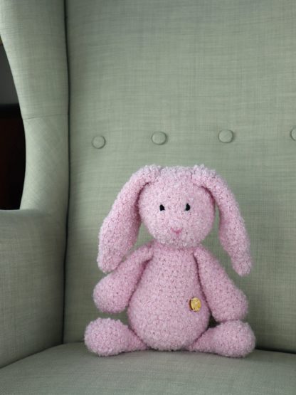 maskotka różowy króliczek handmade pluszak