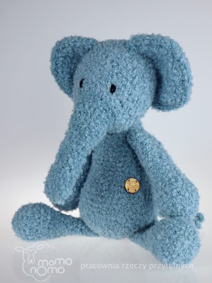 maskotka niebieski słoń z alpaki przytulanka dla dziecka