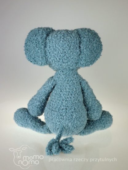maskotka niebieski słoń z alpaki zabawka dla dziecka