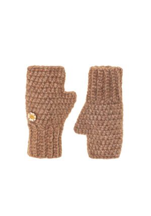 Rękawiczki bez palców alpaka beżowe