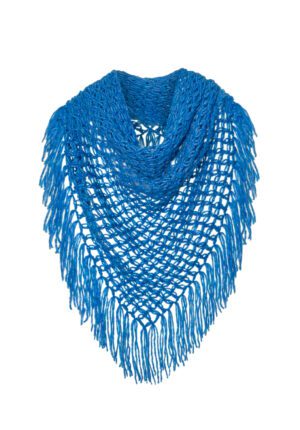 Przytulny szal Alpaka Cloud kobaltowy