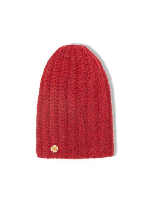 Długa czapka Alpaka CLOUD czerwona