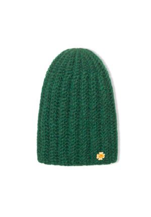 Długa czapka ALPAKA CLOUD butelkowa zieleń