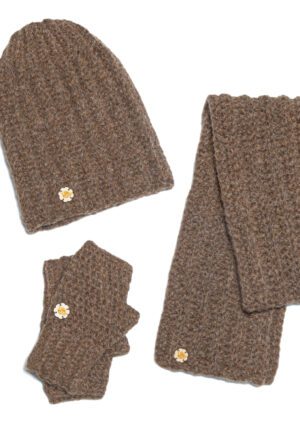 Brązowy komplet ALPAKA CLOUD