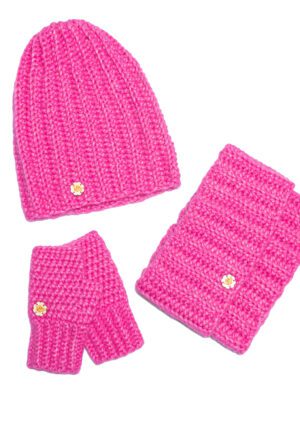 Różowy komplet Alpaka Cloud