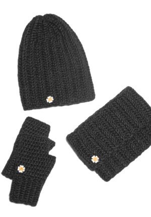 Czarny komplet Alpaka CLOUD